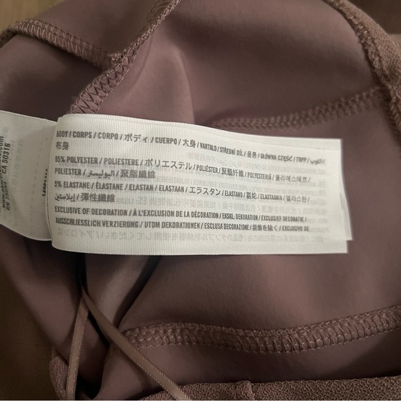 Abercrombie & Fitch Long Sleeve Corset Scoop Neck Top - Taupe Brown - Size S - Picture 10 of 13